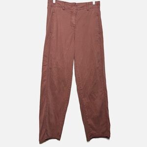 Joie straight leg chino style pants high rise brick red size 6 work pants career